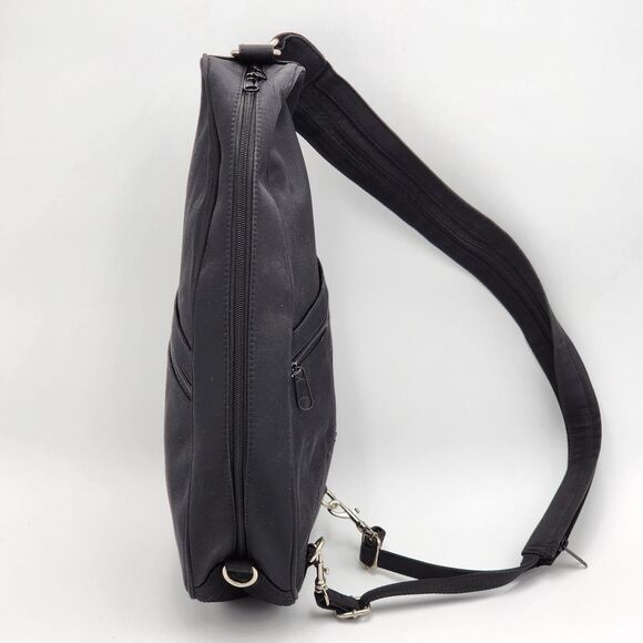Norm Thompson Black Convertible Crossbody Sling Backpack - Picture 3 of 11